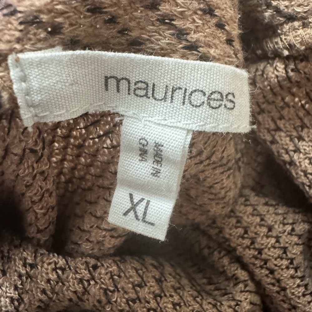 Maurices Brown Textured Long Sleeve Top - Picture 5 of 8